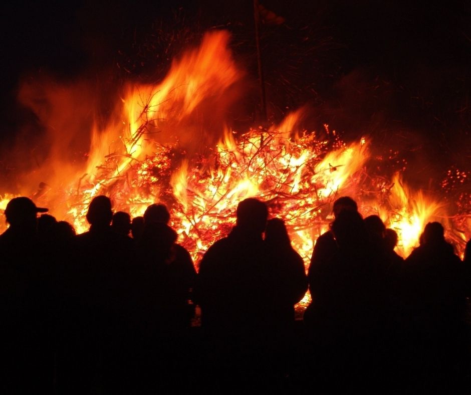 firefighters in front of a raging fire-porn ruins lives